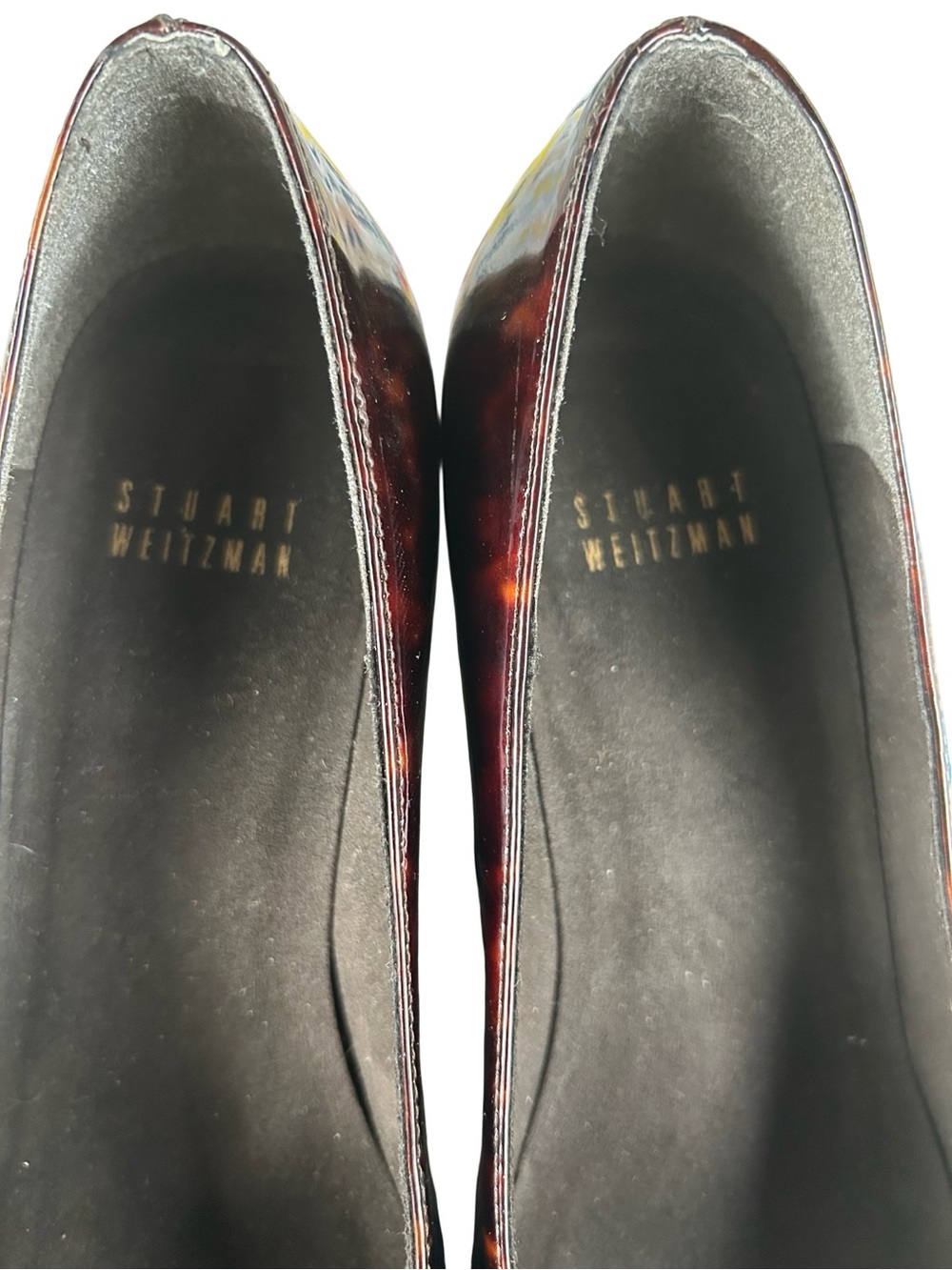 Stuart Weitzman Tortoiseshell Patent Leather Wedge Pumps - Brown - Picture 4 of 6